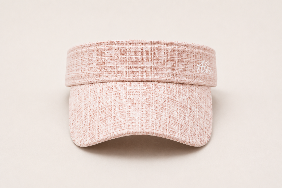 Pale pink visor, front view